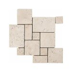 Mosaïque travertin 1er choix - crème - mini opusx1cm - vieilli - (1 m²) Mosaïque travertin 1er choix - crème - mini opusx1cm - vieilli - (1 m²)