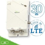 Moscatelli antenne omnidirectionnelle terrestre tnt hd - dvb - t / t2 dab 12 / 24 / 220 v kit complet ...