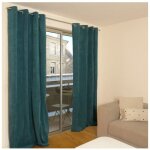 Secodir - moscou - rideau thermique occultant en velours côtelé 140x260 cm coloris - bleu canard Secodir - moscou - rideau thermique occultant en velours côtelé 140x260 cm coloris - bleu canard