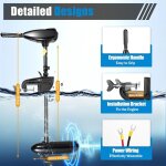 Moteur �lectrique hors - bord 12v 80 lbs pour bateaux - 1900 tr / min, 800w, brosse - ext�rieur pour ...