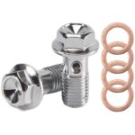 Moto en acier inoxydable m10 x 1, 25 boulons banjo vis de ma�tre - cylindre frein tuyau boulon d'�trier ...