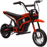 Moto cross lectrique dirt bike enfant 350w 12v 2 vitesses 8 - 16 km / h rouge noir