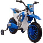 Moto cross �lectrique enfant 3 � 5 ans 12 v 3 - 8 km / h avec roulettes lat�rales amovibles dim. 106, ...