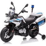 Moto �lectrique pour enfants de police pour enfants bmw sous licence - 12v 7ah - 3 � 6 ans - blanc