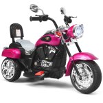 Moto lectrique scooter 3 roues pour enfants 6v 3 km / h effet sonore et lumineux 3 ans + style de chopper ...