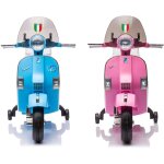 Moto lectrique scooter pour enfants lt960 vespa px150 full napoli avec top case couleur: bleu