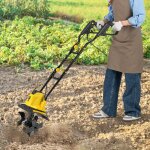 Motoculteur lectrique filaire pliable 750w, largeur / profondeur de travail 32 cm / 22 cm, motobineuse ...