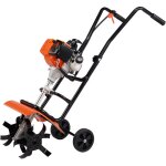 Motoculteur  essence 38cc, 4 temps avec 4 dents avant rglables en acier, pour la culture de la pelouse, ...
