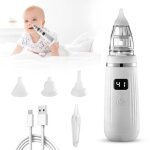 Mouche b�b� �lectrique, aspirateur nasal �lectrique rechargeable avec 5 niveaux d'aspiration et 3 embouts ...