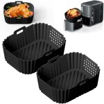 Moule air fryer, 2pcs accessoire air fryer pour ninja double stack sl400eu 9. 5l, moule silicone air ...