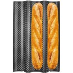 Moule pour baguettes croustillantes et dorees avec surface antiadhesive