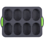Moule baguette silicone antiadh�sif moules � p�tisserie plateau � cake cuisson outil pour pain au lait?noir? ...