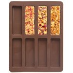 Moule � barres de muesli en silicone marron sillinie 22x16, 5x1, 5cm orion 151793