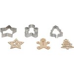 Moules � biscuits de no�l, 3 pi�ces