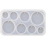 Moule � boucles d'oreilles tnobhg (1 pi�ce) en silicone avec trous pour la fabrication de bijoux, colliers ...