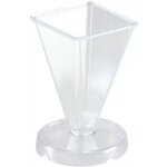 Moule � bougie cristal pyramide h75 mm 48x48 mm - graine cr�ative incolore