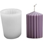 Moule  bougie cylindrique gomtrique en silicone 3d, moule en silicone pour bougie parfume pour bricolage ...