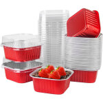 Moules � brownies de 213 g (7, 5 oz), ramequins jetables (lot de 40), caissettes � cupcakes en aluminium ...