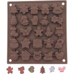 Moules � chocolat de no�l - lot de 25 - formes sur le th�me de no�l pour g�teaux au chocolat faits maison ...