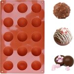 Moule � chocolat semi - sph�rique en silicone 28, 5 x 17, 5 cm, moule � chocolat demi - sph�rique, moule ...