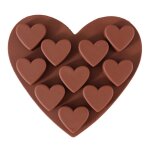 Moules  chocolat en silicone, moules de cuisine antiadhsifs en forme de c?ur, plateaux  glaons pour ...