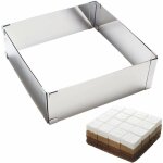 Moule de cuisson carr rglable en acier inoxydable fei yu