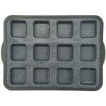 Moule  gteaux 12 carrs en silicone fibre de verre zenker
