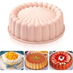 Moule � g�teau - antiadh�sif - silicone - 20 cm - r�utilisable - forme de tournesol