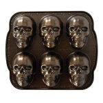 Moule � g�teau cr�ne d'halloween, moule � g�teau cr�ne hant�, moules � g�teaux cr�ne en aluminium 3d, ...