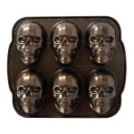 Moule � g�teau cr�ne d'halloween, moule � g�teau cr�ne hant�, moules � g�teaux cr�ne en aluminium 3d, ...
