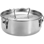 Moule � g�teau flanera en acier inoxydable avec couvercle et fermeture, poign�e ergonomique, grande capacit�, ...