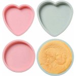 Moule � gateau rond en silic�ne, 4 pi�ces moule rond en silic�ne de couleur, moule rond en silic�ne pour ...