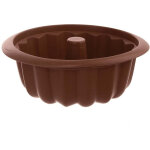 Moule � g�teau en silicone marron avec chemin�e sillinie 26 cm