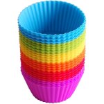 Moules � g�teaux en silicone. pour muffins, cupcakes et petits g�teaux. lot de 24 moules r�utilisables ...