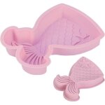 Moule � g�teau sir�ne, rose grand mould silicone pate a sucre moule gateau 3d moules forme queue sir�ne ...