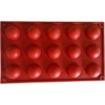 Moule h�misph�re, 15 trous en silicone demi - cercle g�teau mousse au chocolat moule de cuisson convient ...