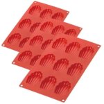 Moule  madeleines diwali en silicone, 9 cavits, antiadhsif, pour madeleines, biscuits, gteaux et ...