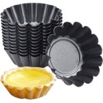 Moule � mini tartelettes 12 pi�ces en acier au carbone - moule � muffins, tarte aux ?ufs, moules antiadh�sifs ...