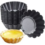 Moule mini - tartelettes acier carbone antiadh�sif, 12 empreintes, muffins / tartelettes ?ufs inclus