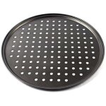 Moule � pizza ronde perfor�e anti - adh�sive plaque cuisson four professionnel grande taille