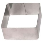 Moule � plaquer carr� en acier inoxydable 6x4cm 3711 lifestyle