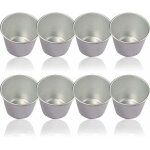 Moule � pudding, lot de 8 cuves � pudding en aluminium pour moules � muffins, ?ufs, moule � tarte, cuvettes, ...