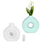 Moule pour resine epoxy, translucide vase � fleurs en r�sine �poxy, r�utilisable vase moule silicone, ...