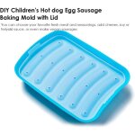 Un moule � saucisses en silicone � 6 compartiments pour confectionner des saucisses plates et des hot ...