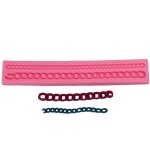 Moule � savon en forme de cha�ne, moule en silicone pour d�coration de g�teaux, biscuits et fondant. ...