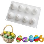 Moule silicone 3d pour ?ufs de p�ques, bougie, chocolat - antiadh�sif pour dessert, gel�e, d�coration ...
