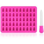 Moule silicone 50 pices + pipette, forme oursons, pour glaons ou geles