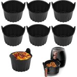 Moule en silicone air fryer 6 pi�ces pour muffins, cakes, puddings, cupcakes et p�tisseries