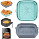Moule silicone air fryer accessoire, 2 pièces panier moule pour friteuse à air chaud réutilisable airfryer ... Moule silicone air fryer accessoire, 2 pièces panier moule pour friteuse à air chaud réutilisable airfryer ...