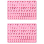 Moule en silicone alimentaire, lot de 2 roses - pour chocolat, bonbons et gla�ons, flexible et r�utilisable ...